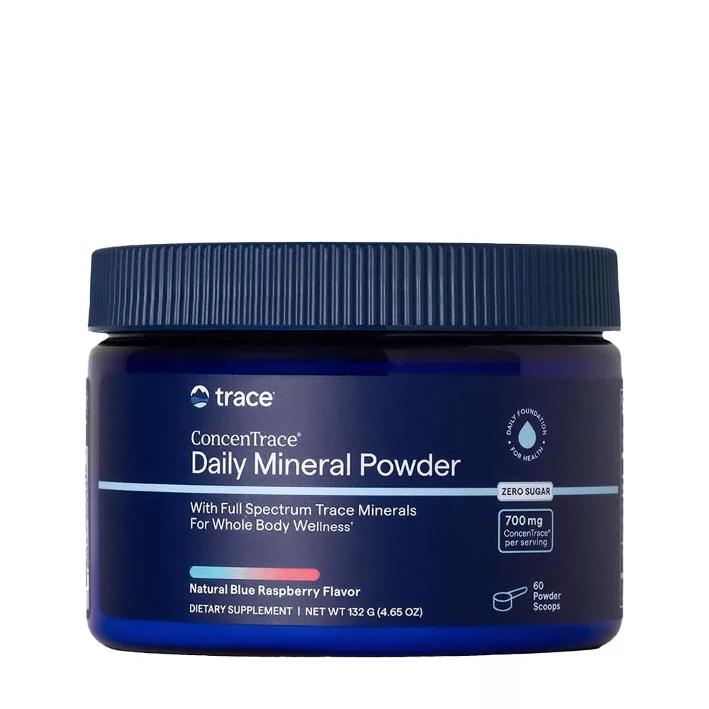 Trace Minerals ConcenTrace® Daily Mineral Powder (132 g, Blue raspberry)