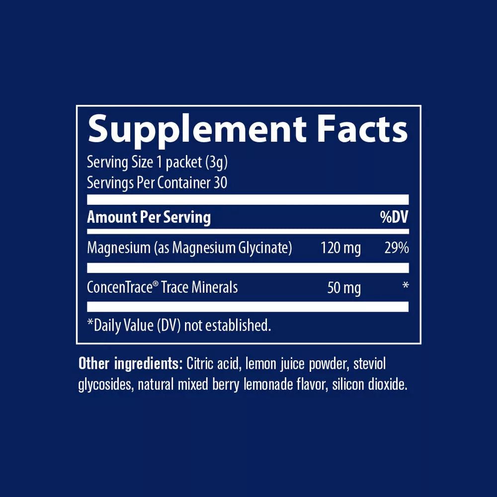 Trace Minerals Magnesium Glycinate Stick Packs (30 Packs, Grape)