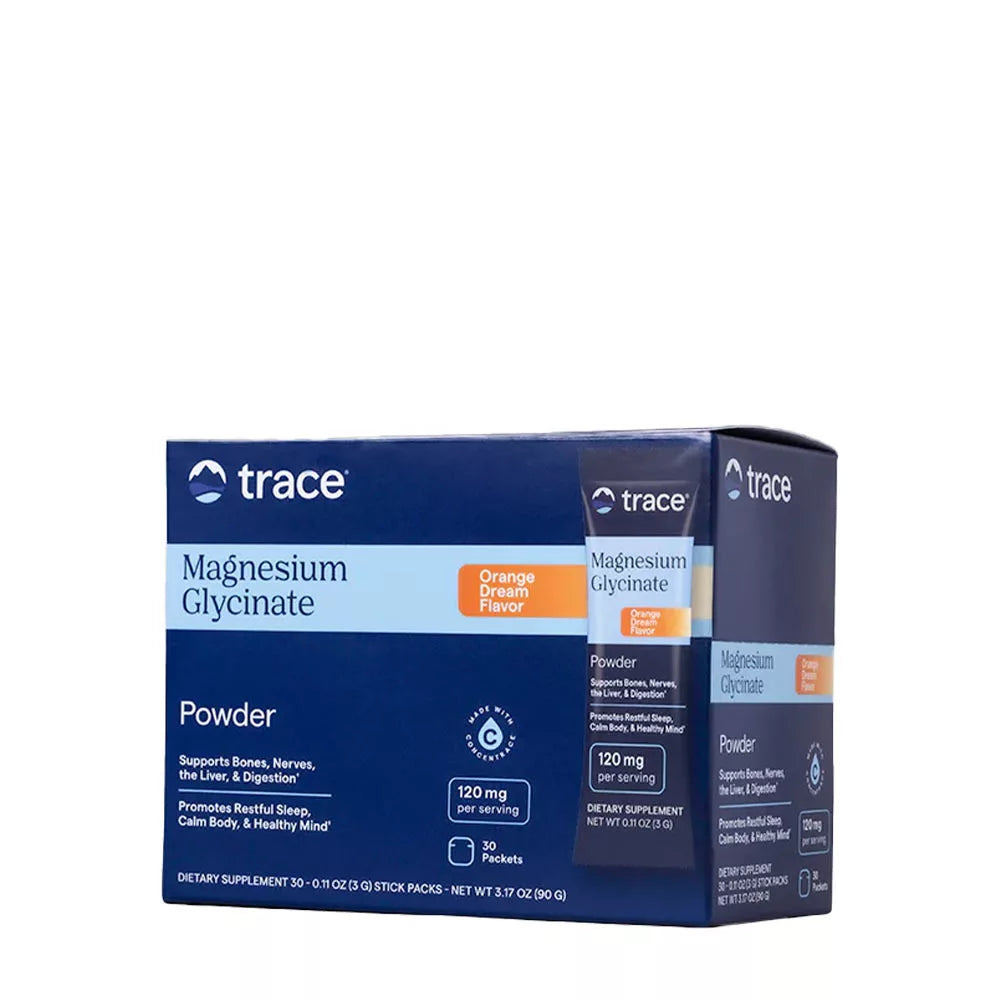 Trace Minerals Magnesium Glycinate Stick Packs (30 Packs, Orange Dream)
