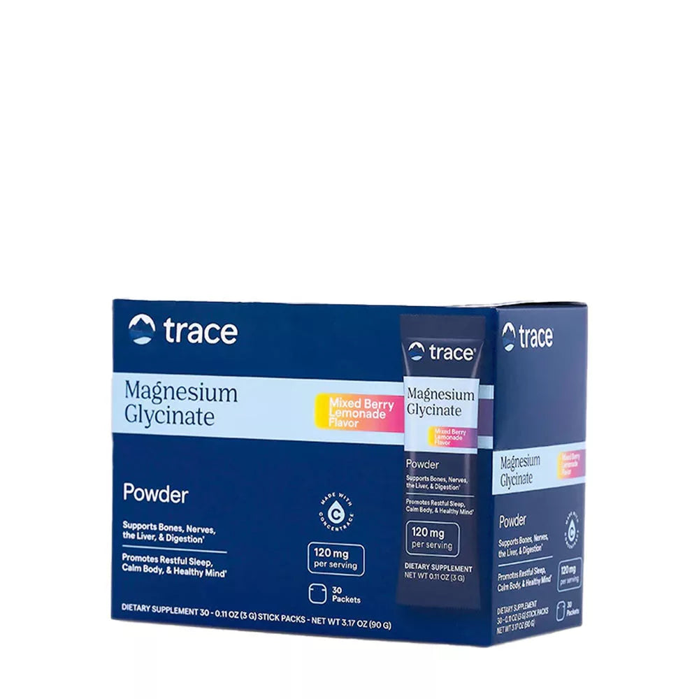 Trace Minerals Magnesium Glycinate Stick Packs (30 Packs, Mixed berry lemonade)