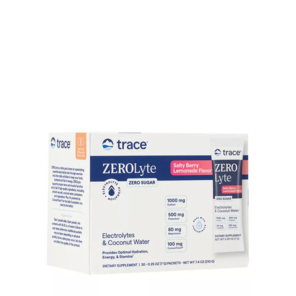 Trace Minerals ZeroLyte Stick Packs (30 Packs, Salty Berry Lemonade)