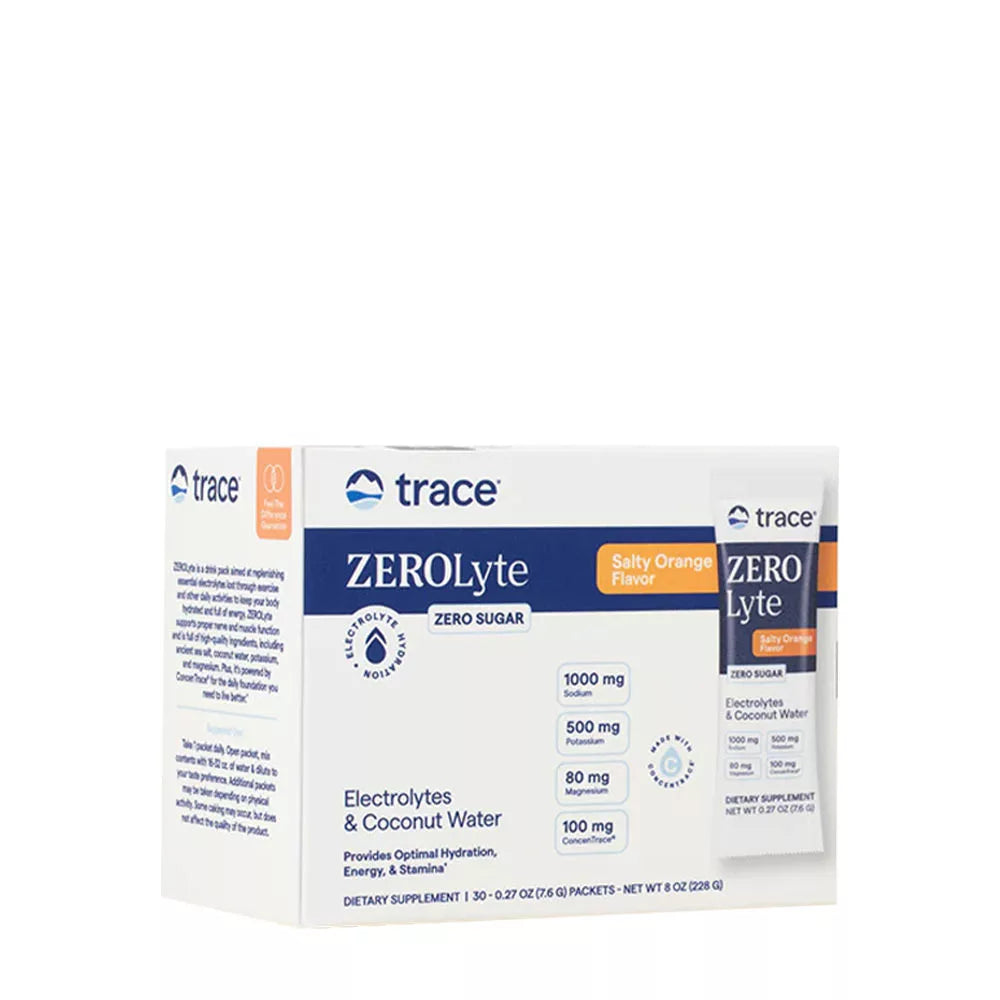 Trace Minerals ZeroLyte Stick Packs (30 Packs, Salty Orange)