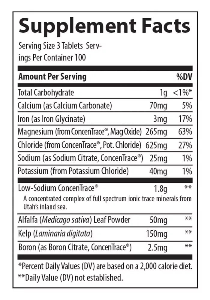 Trace Minerals ConcenTrace Trace Mineral tablets (90 Tablets)