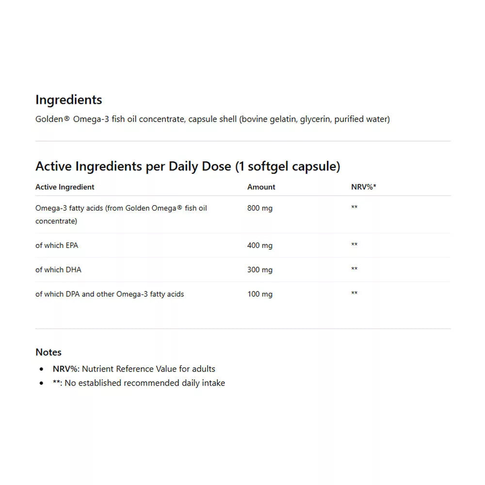 USA medical GOLDEN® Omega 3 Fish Oil (60 Softgels)
