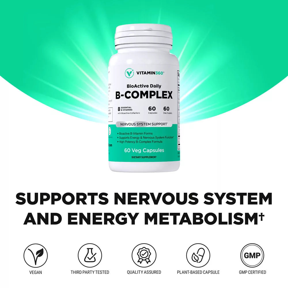 Vitamin360 BioActive Daily B-complex (60 Veg Capsules)