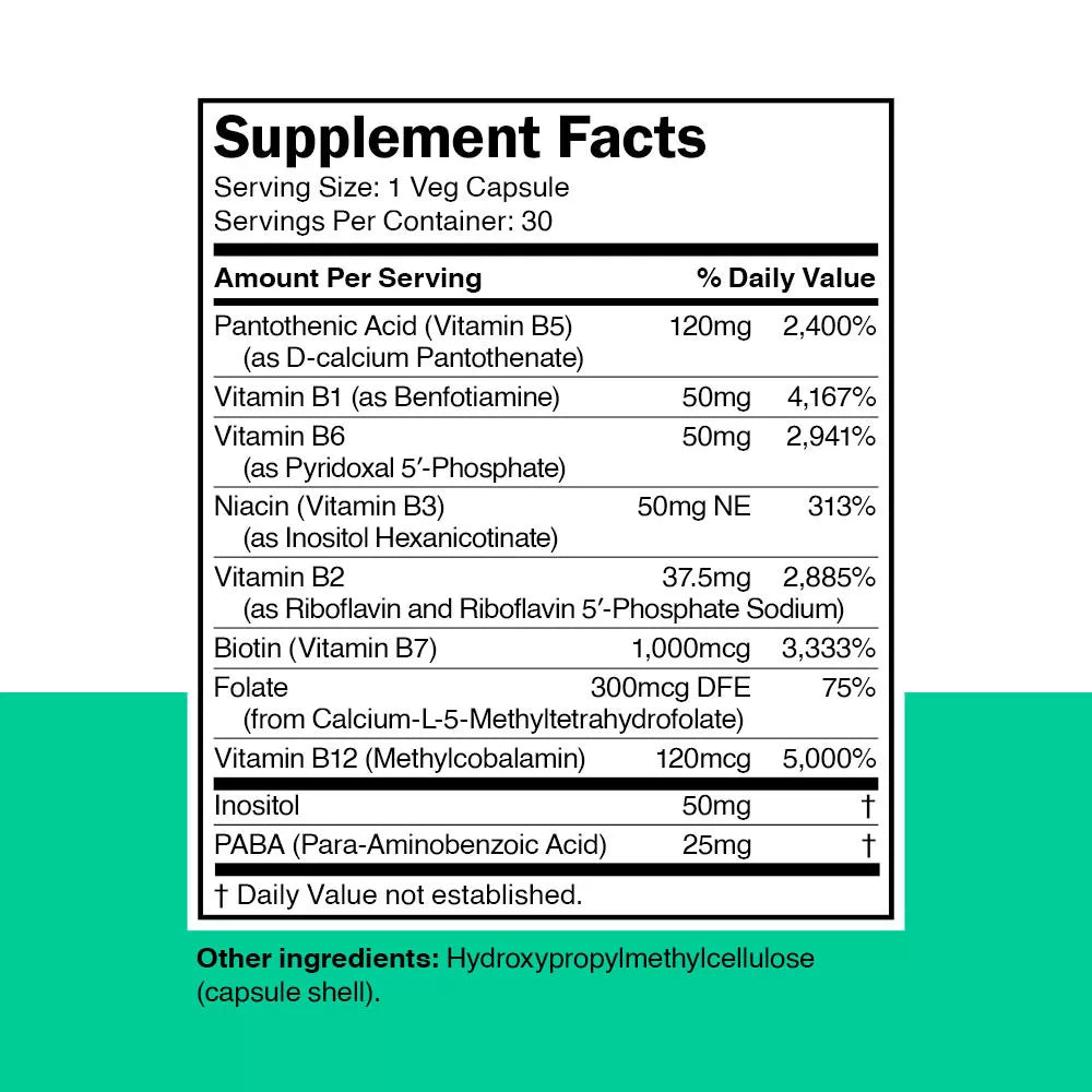 Vitamin360 BioActive Daily B-complex (30 Veg Capsules)