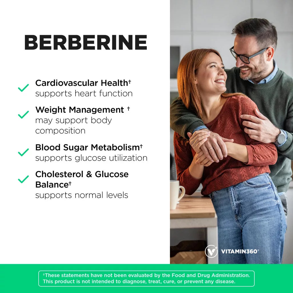 Vitamin360 Berberine (60 Veg Capsules)