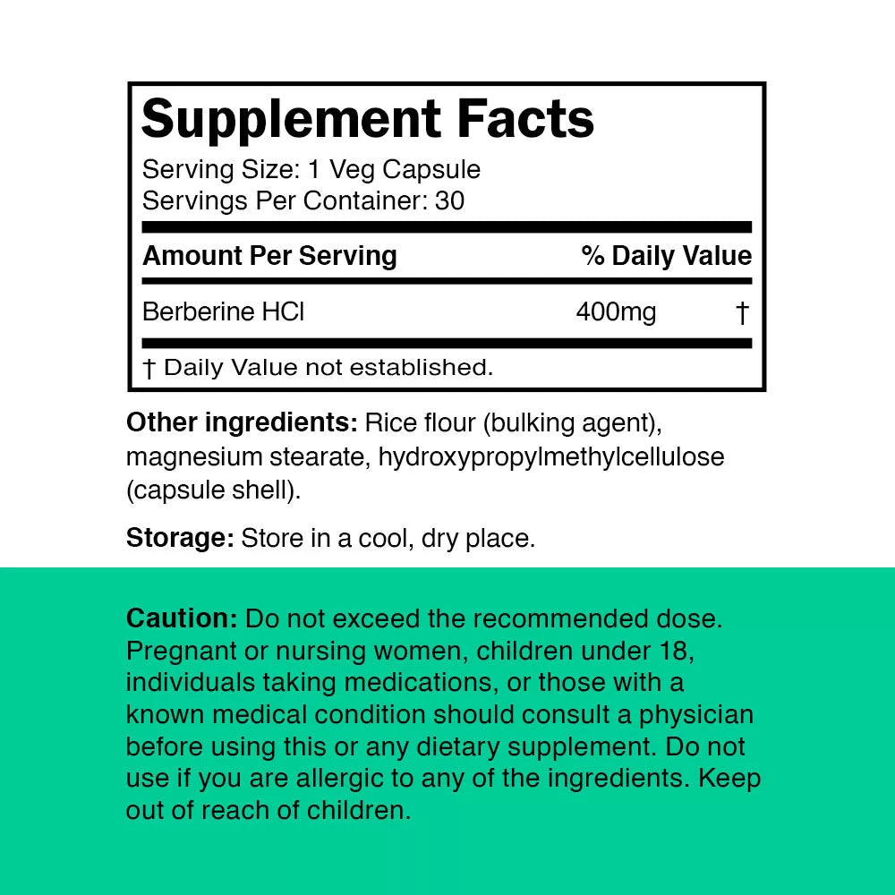 Vitamin360 Berberine (30 Veg Capsules)