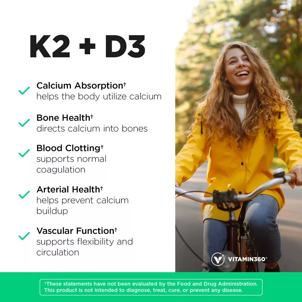 Vitamin360 K2+D3 (30 Veg Capsules)