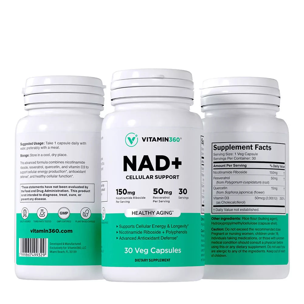 Vitamin360 NAD+ (30 Veg Capsules)
