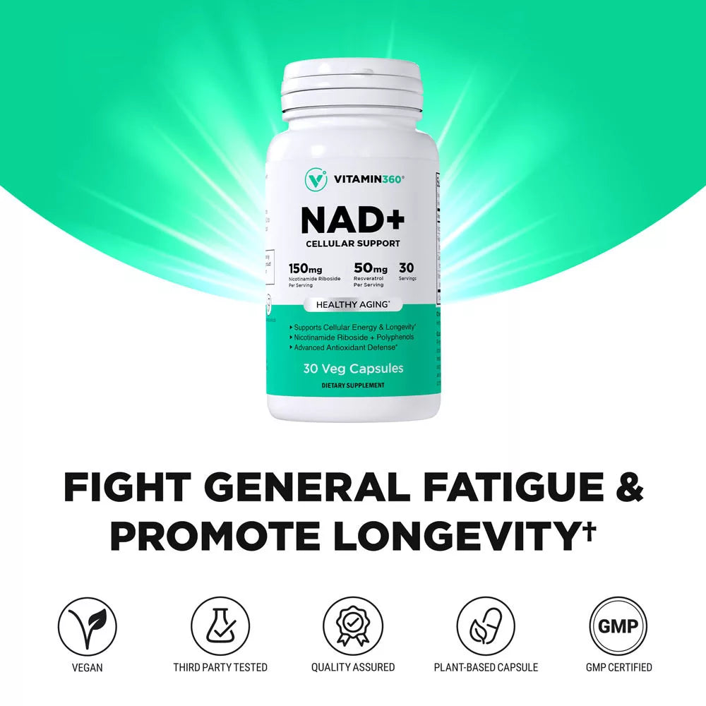 Vitamin360 NAD+ (30 Veg Capsules)