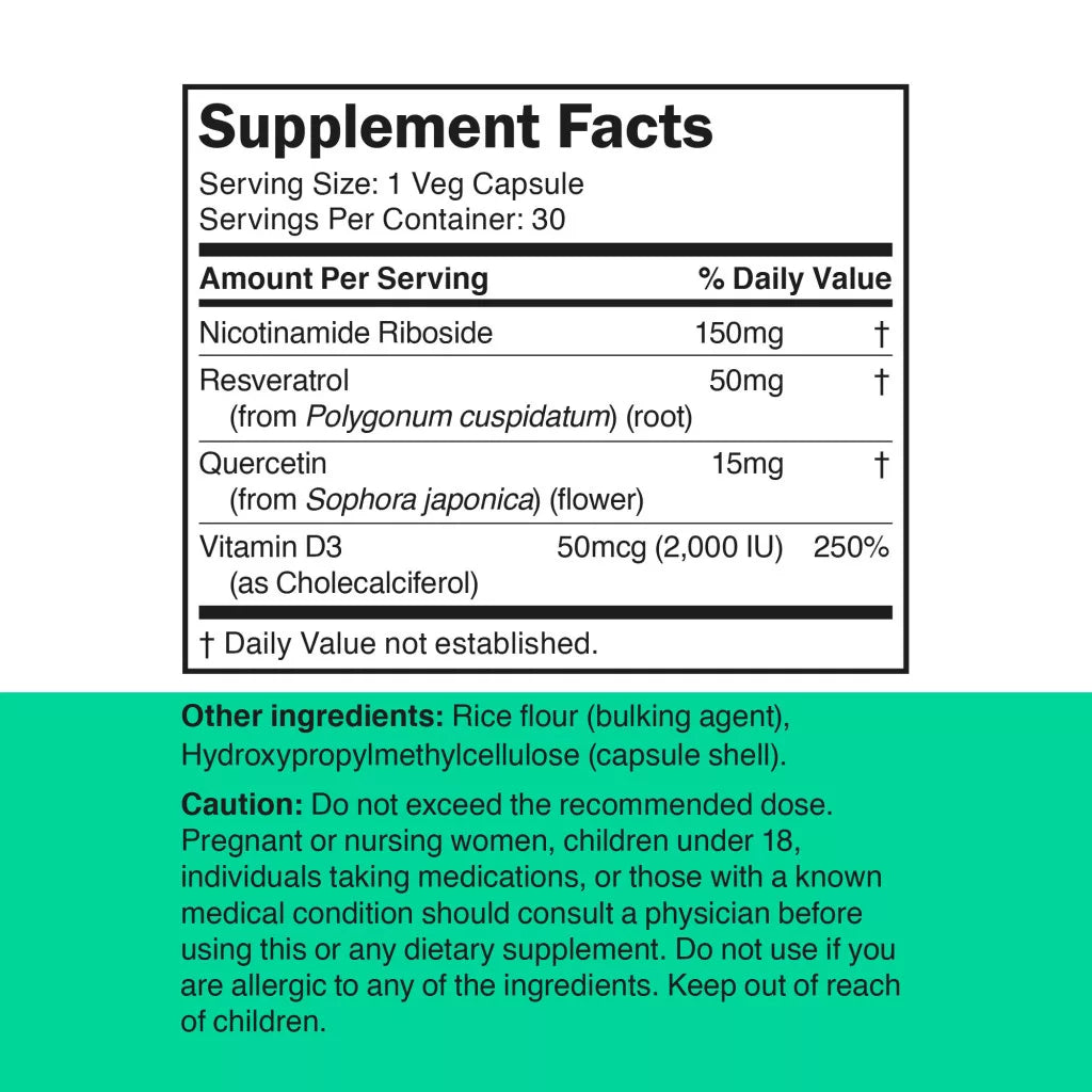 Vitamin360 NAD+ (30 Veg Capsules)