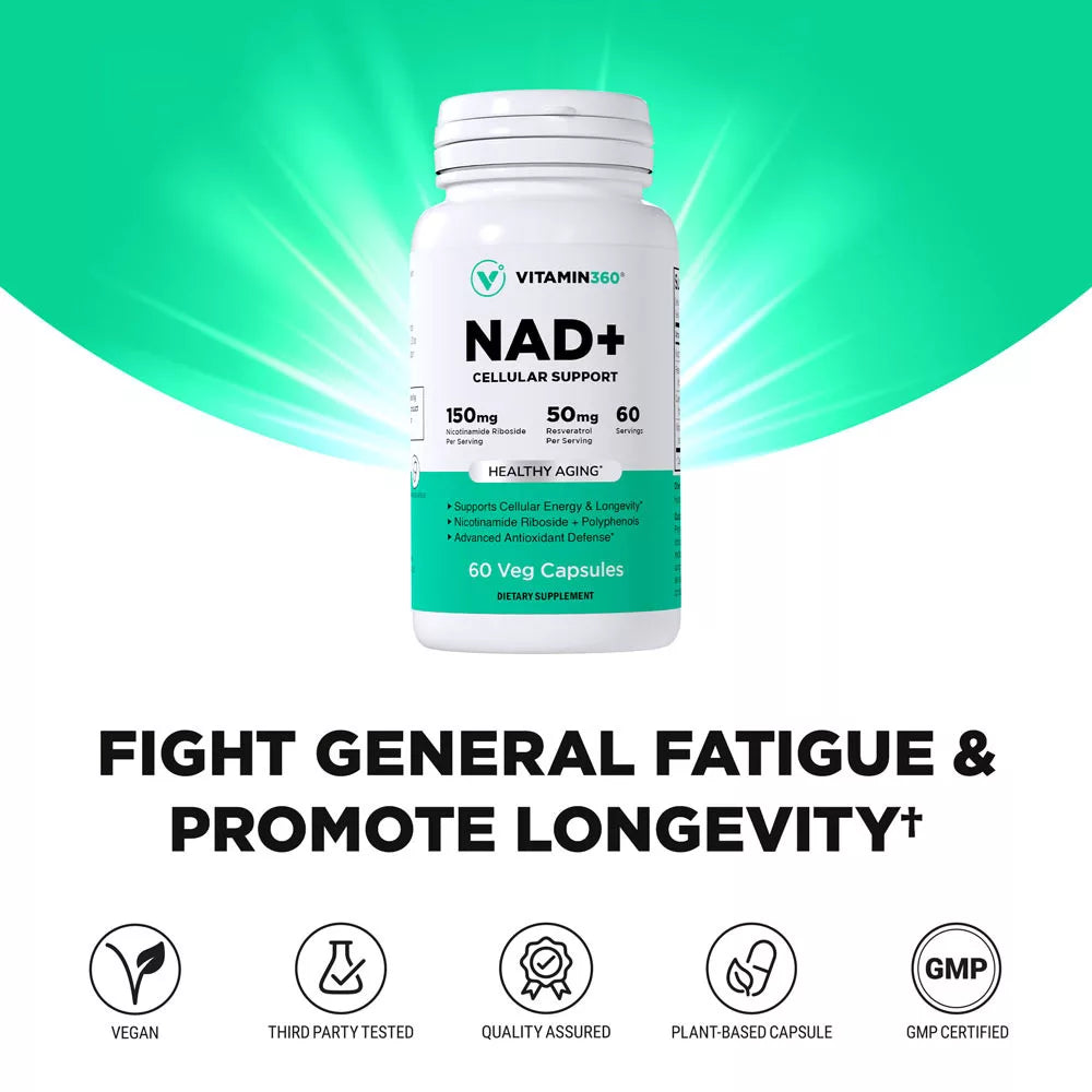 Vitamin360 NAD+ (60 Veg Capsules)