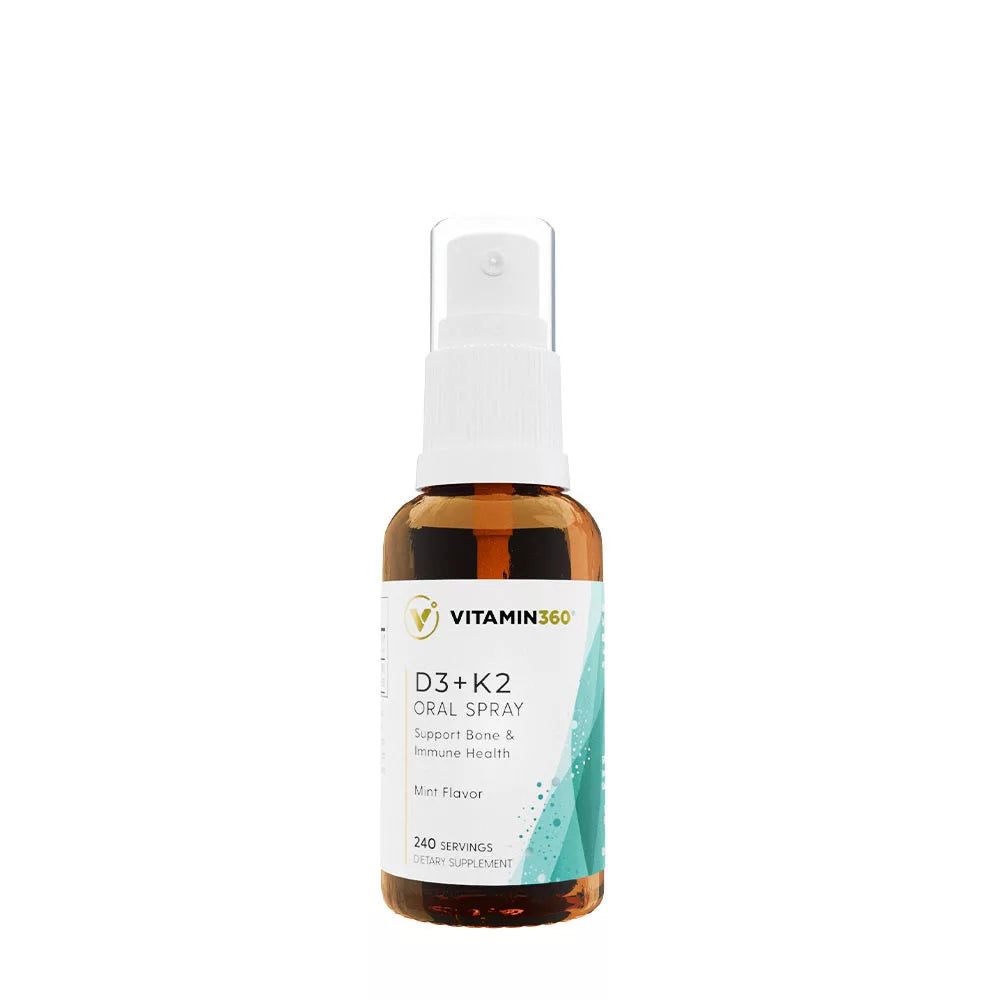 Vitamin360 D3 + K2 Oral Spray (30 ml, Mint Flavor)