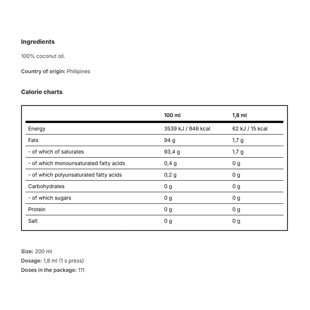 Vilgain Coconut Oil (200 ml)