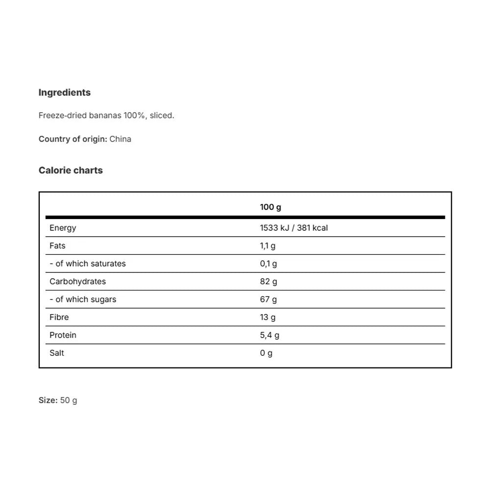 Vilgain Freeze-dried Bananas (50 g)