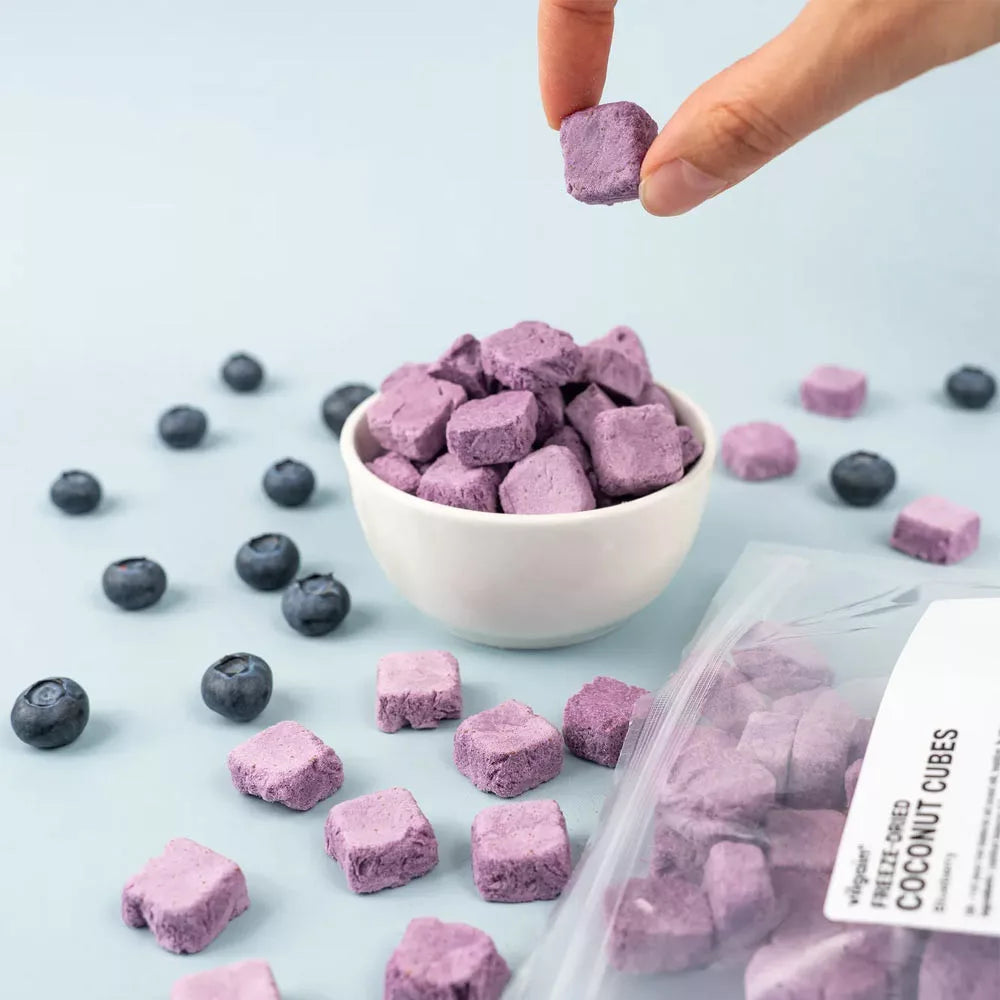 Vilgain Coconut Cubes (100 g, Blueberry)