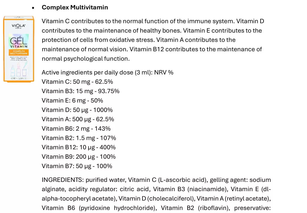 VIOLA Paris Vegan Complex Multivitamin (90 ml)