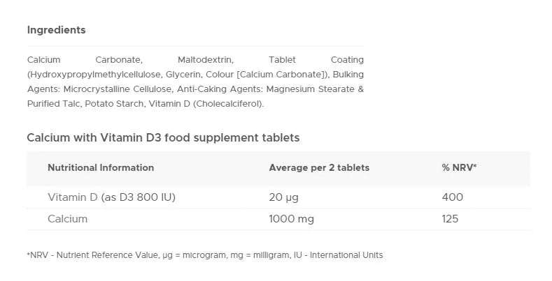 Vitabiotics Ultra Calcium & Vitamin D (30 Tablets)