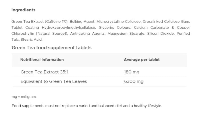 Vitabiotics Ultra Green Tea (30 Tablets)