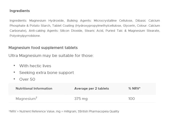 Vitabiotics Ultra Magnesium (60 Tablets)