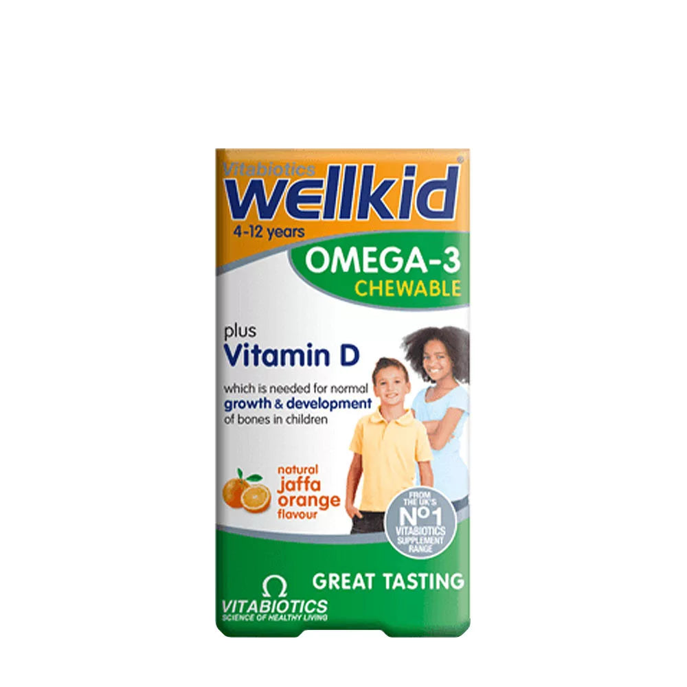 Vitabiotics Wellkid Omega-3 Chewable (60 Capsules, Orange)