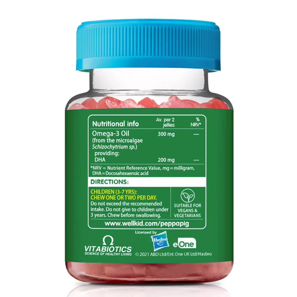 Vitabiotics Wellkid Peppa Pig Omega-3 DHA (30 Gummies, Orange)