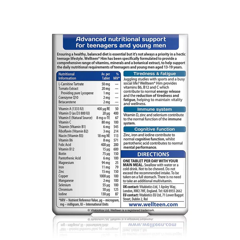 Vitabiotics Wellteen Him (30 Tablets)