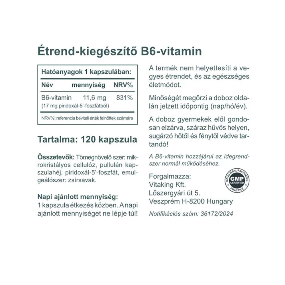 Vitaking Vitamin B6 (P5P) (120 Capsules)