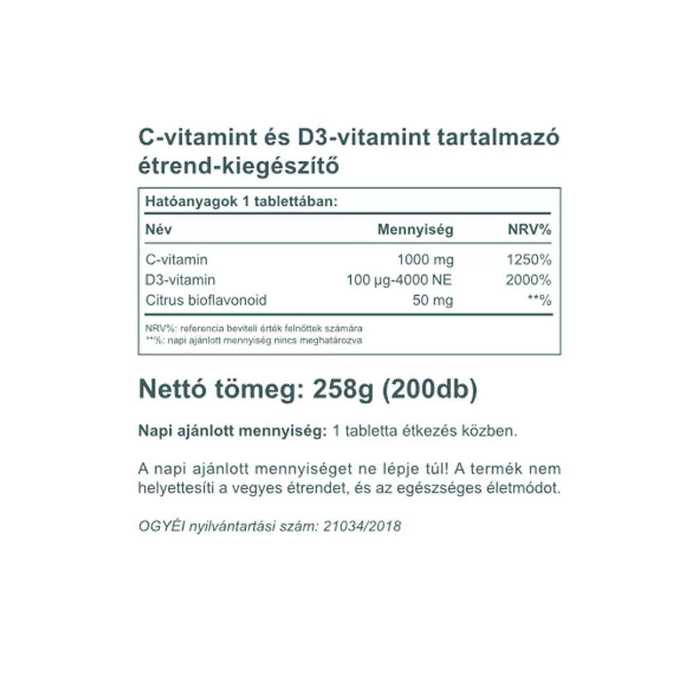 Vitaking Vitamin C-1000 + D-4000 (200 Tablets)
