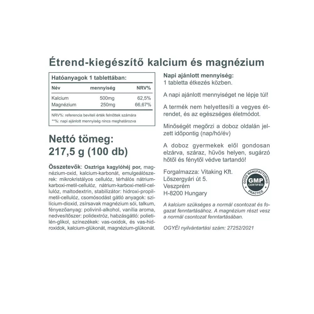 Vitaking Calcium-Magnesium (100 Tablets)