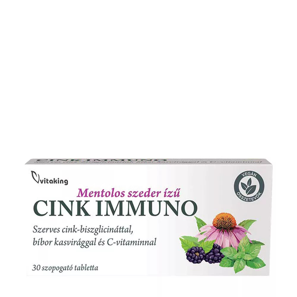 Vitaking Zinc Immuno (30 Lozenges, Blackberries with menthol)