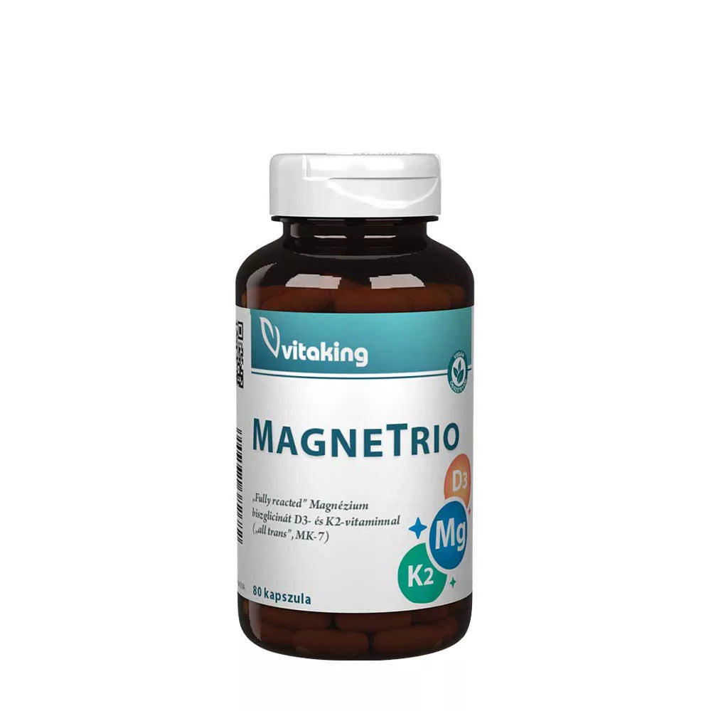 Vitaking MagneTrio D3+K2+ Magnsium bisglycinate (80 Capsules)