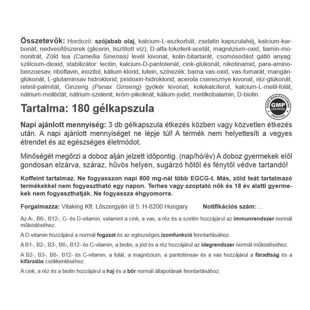 Vitaking Multi Liquid Plusz Multivitamin (180 Softgels)