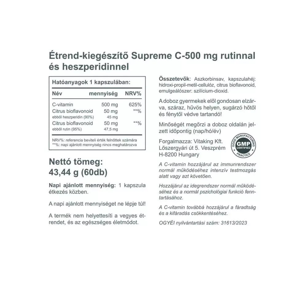 Vitaking Supreme C-500 (60 Capsules)