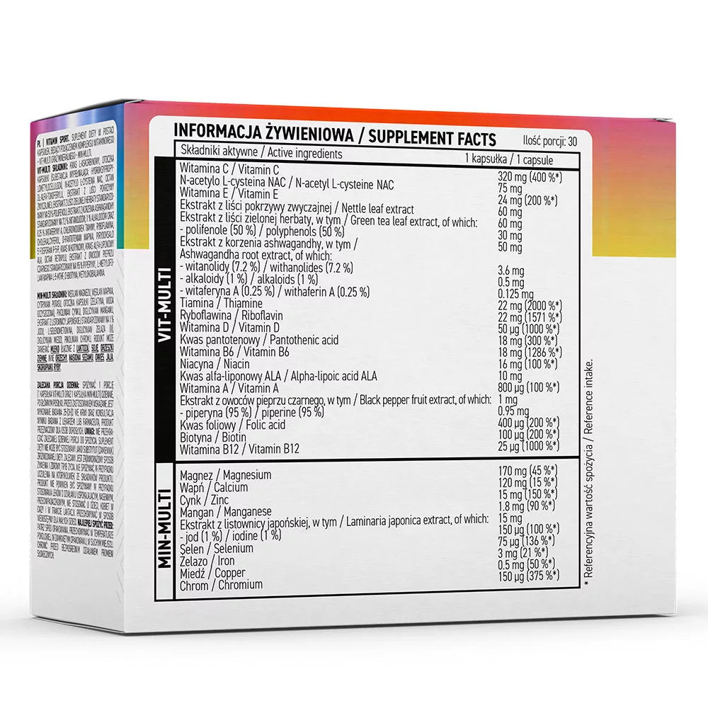 OstroVit VIT&MIN SPORT 60 caps 2pack (2 x 30 Capsules)