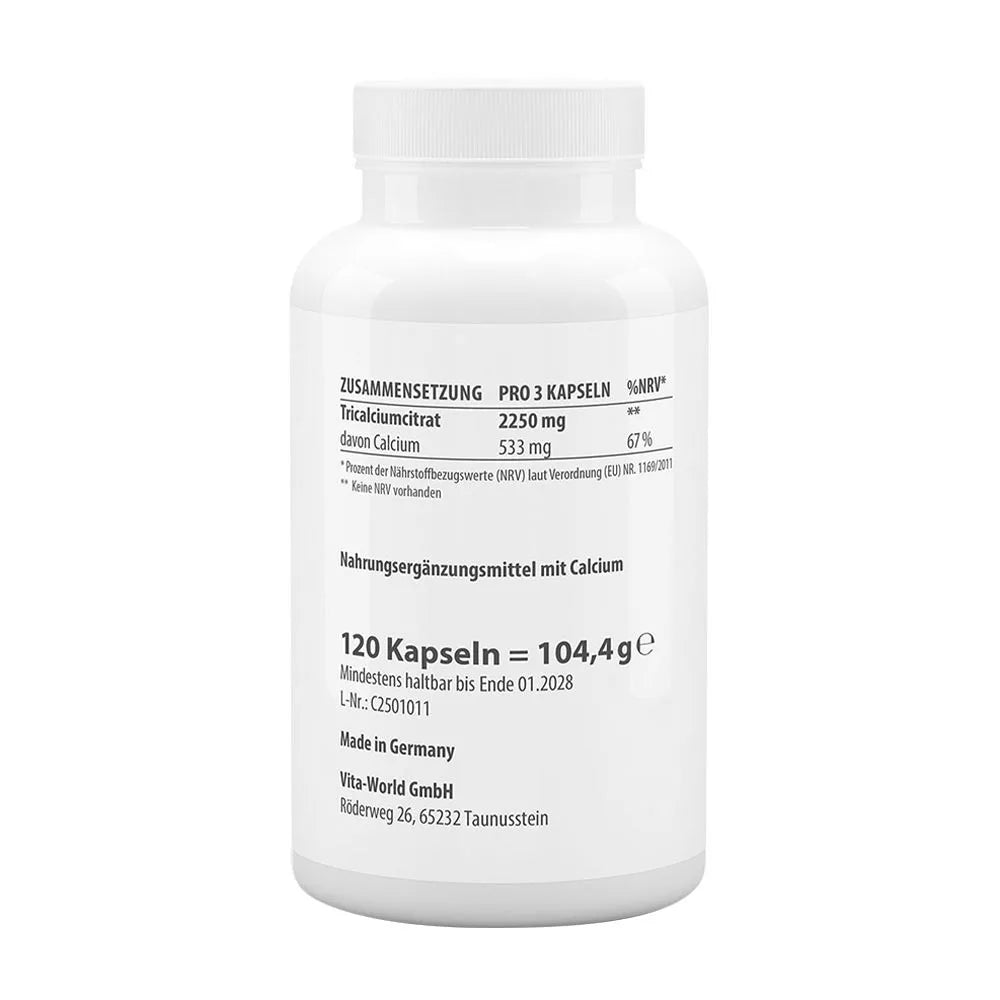 Vitaworld Calcium Citrate 500 (120 Capsules)