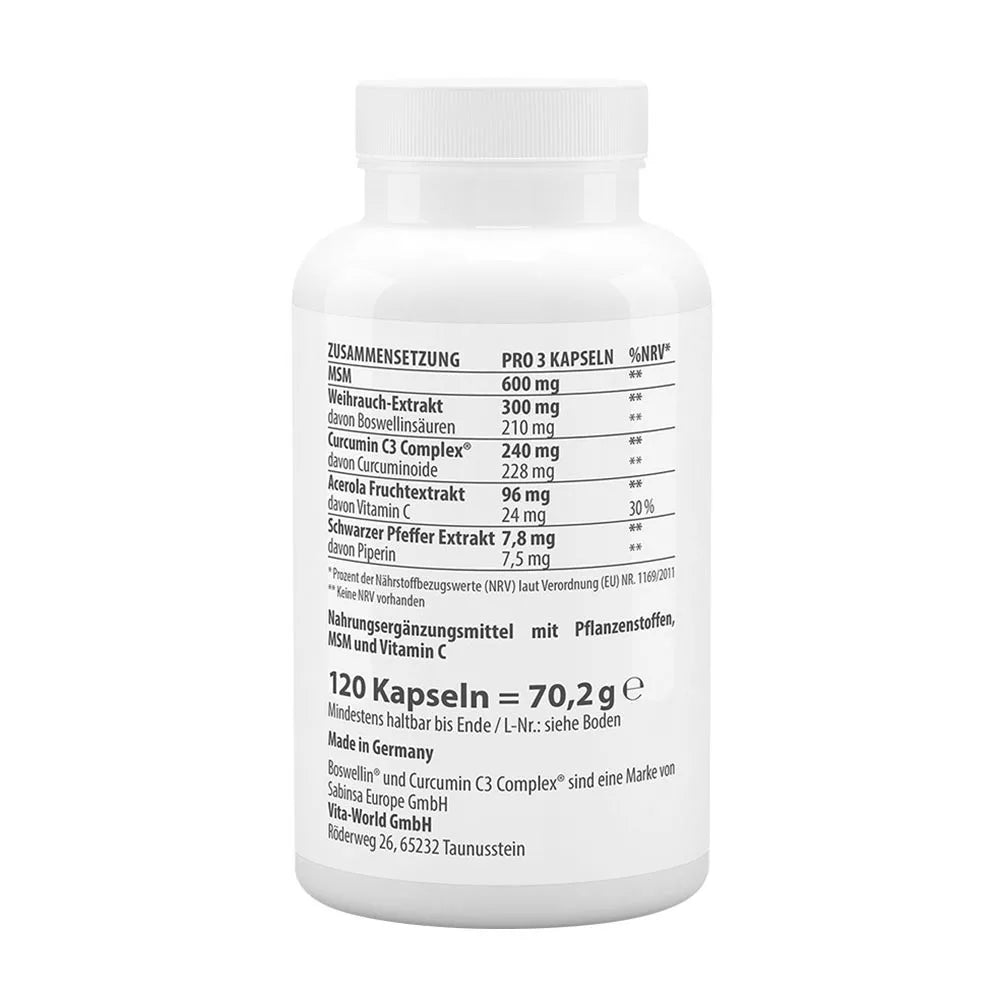 Vitaworld Frankincense + Curcuma (120 Capsules)