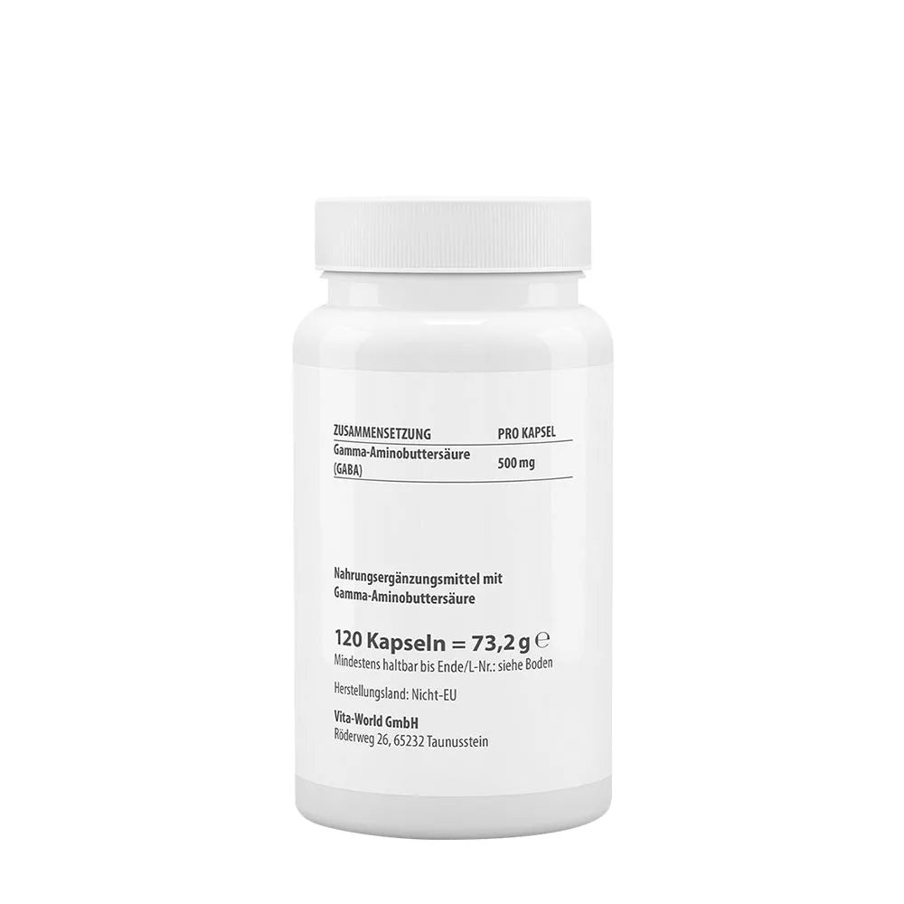 Vitaworld GABA 500 mg (120 Capsules)