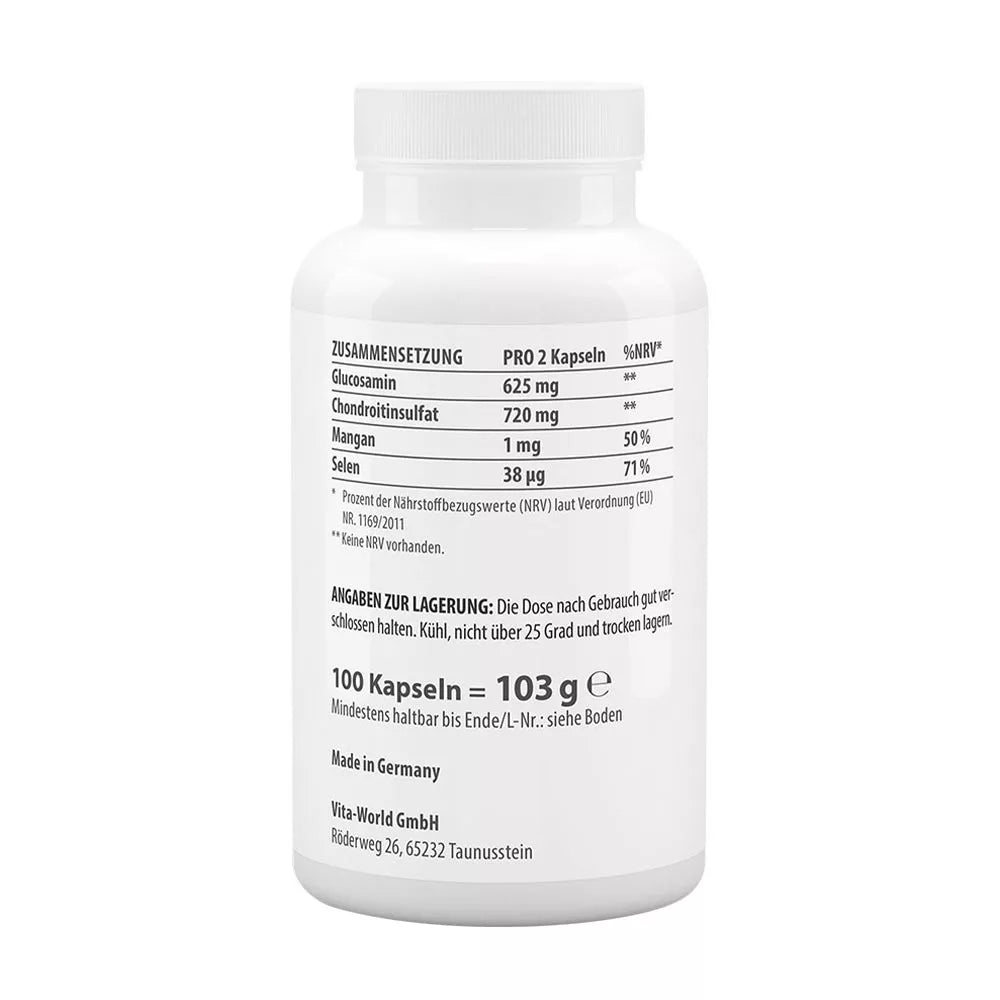 Vitaworld Glucosamine 500 + Chondroitin 400 (100 Capsules)