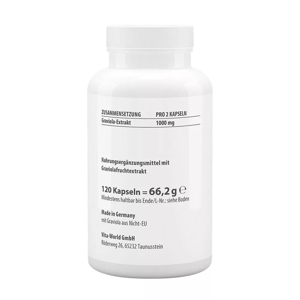Vitaworld Graviola extract 500 mg (120 Capsules)