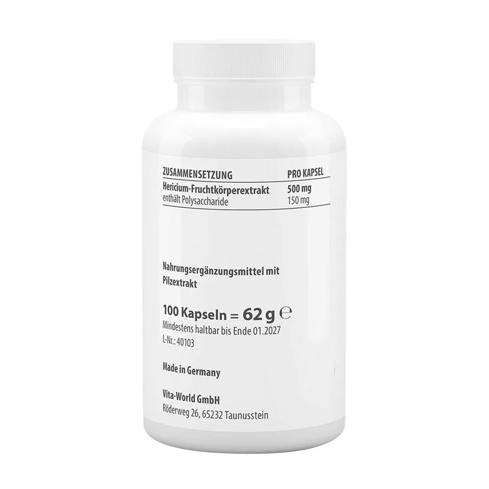 Vitaworld Hericium Extract 500 mg (100 Capsules)