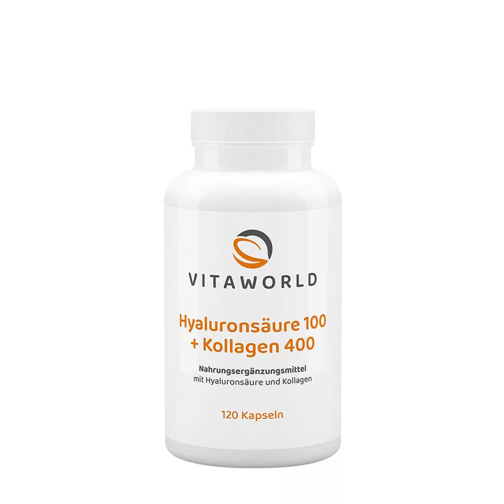 Vitaworld Hyaluronic Acid 100 + Collagen 400 (120 Capsules)