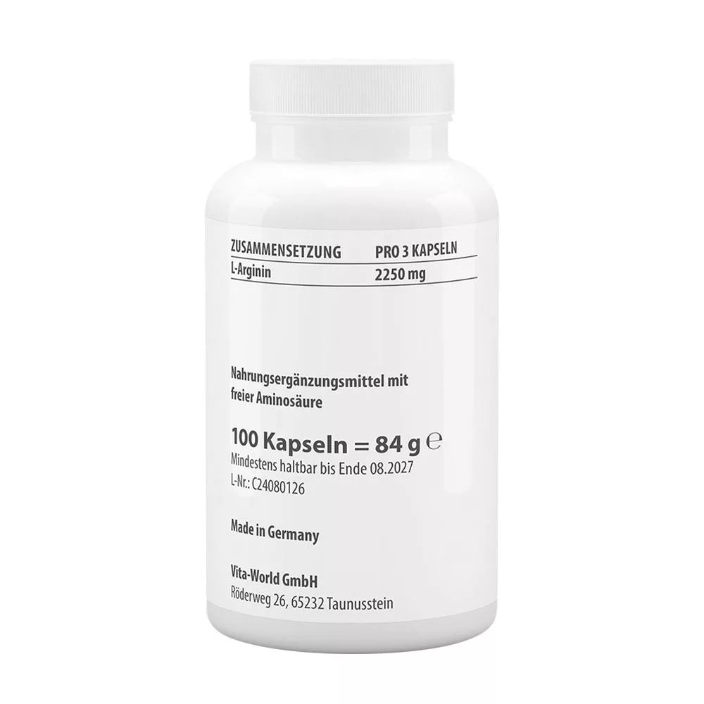 Vitaworld L-arginine 750 mg (100 Capsules)
