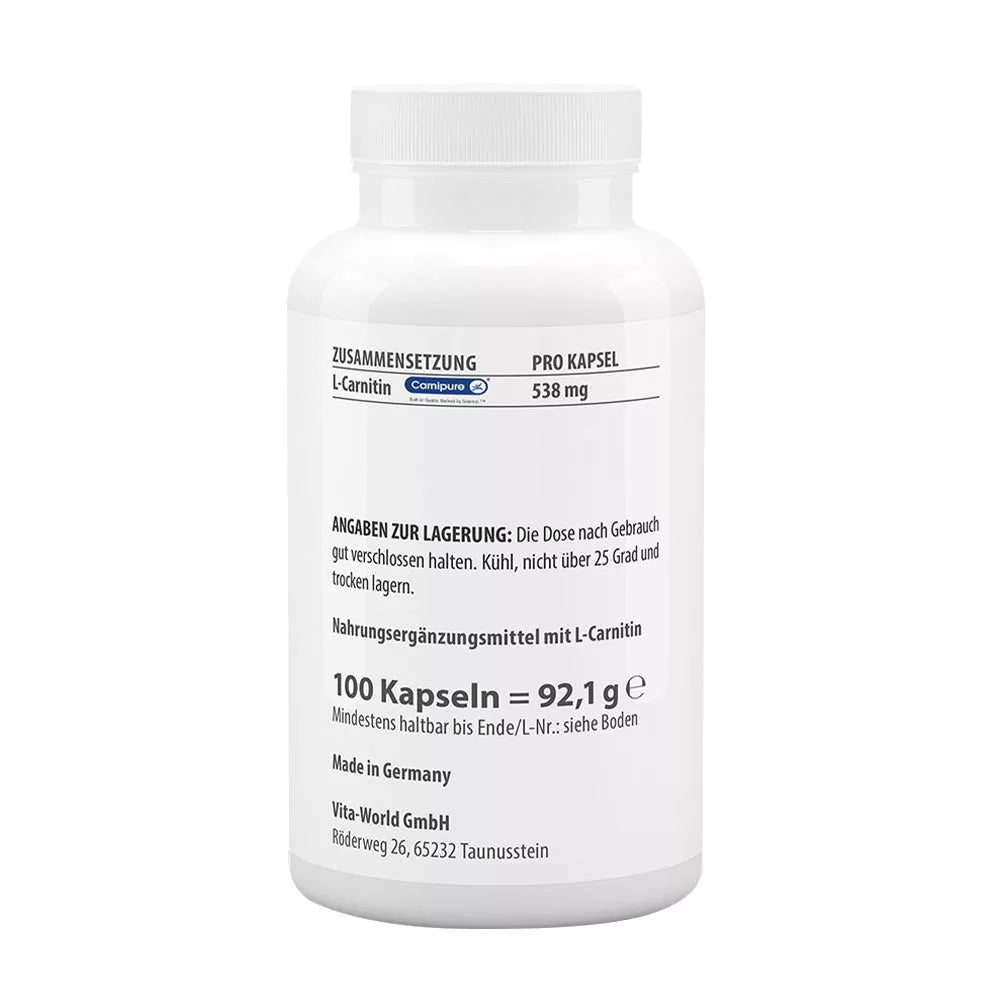Vitaworld L-carnitine 500 mg (100 Capsules)