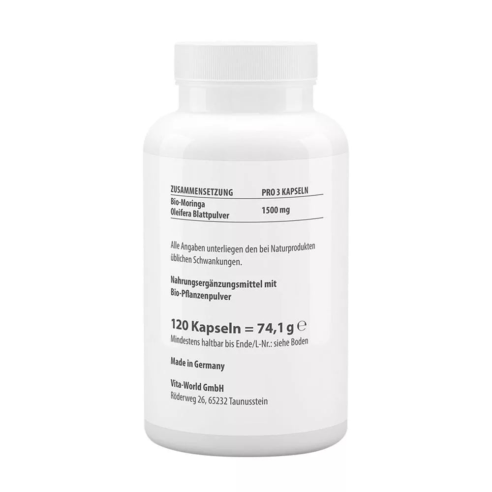 Vitaworld Moringa Oleifera 500 mg Organic (120 Capsules)