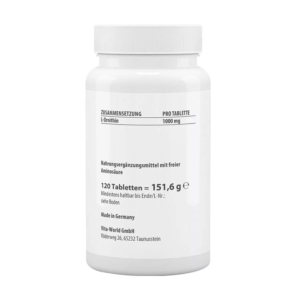 Vitaworld Ornithine 1000 mg (120 Tablets)