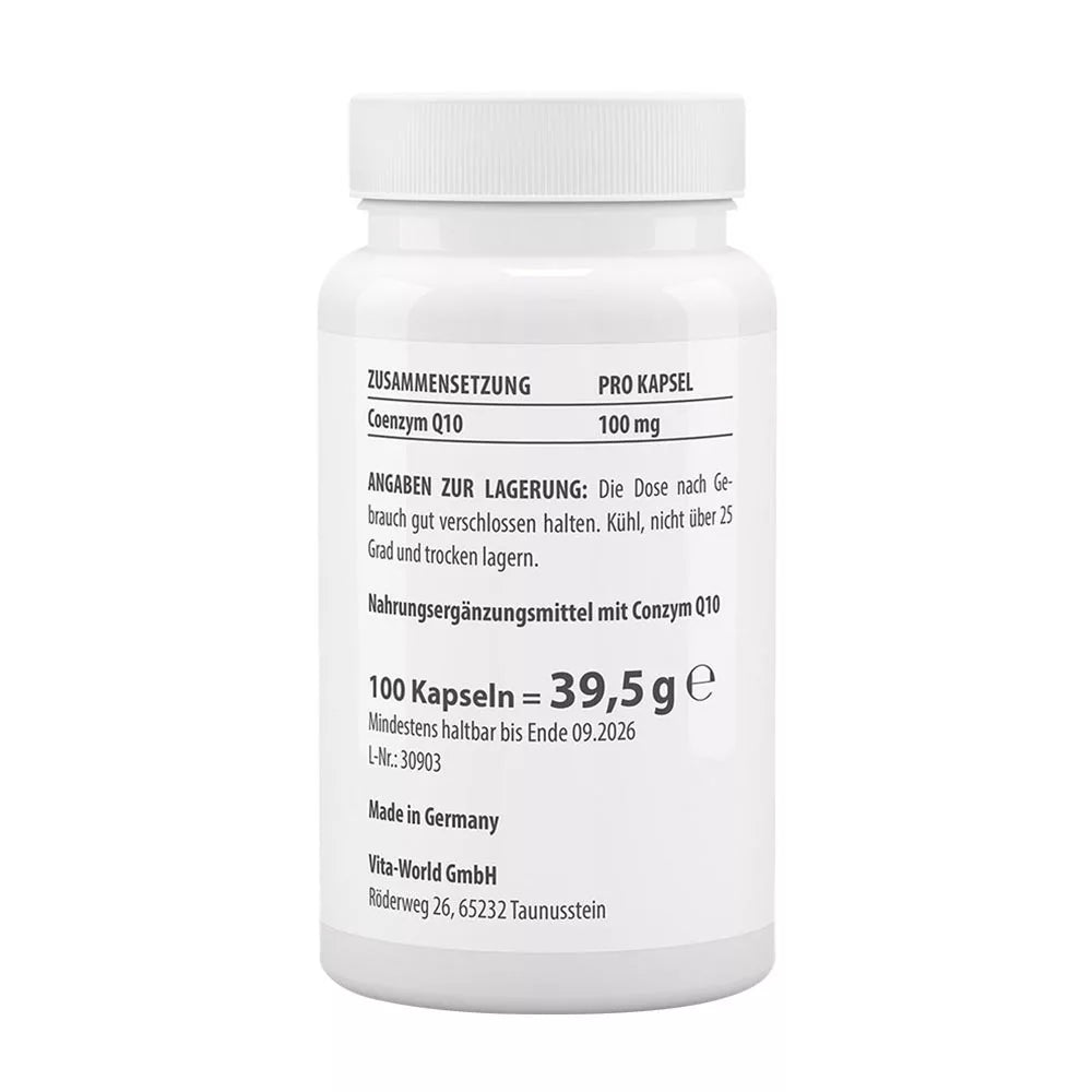 Vitaworld Q10 100 mg Ubichinon (100 Capsules)