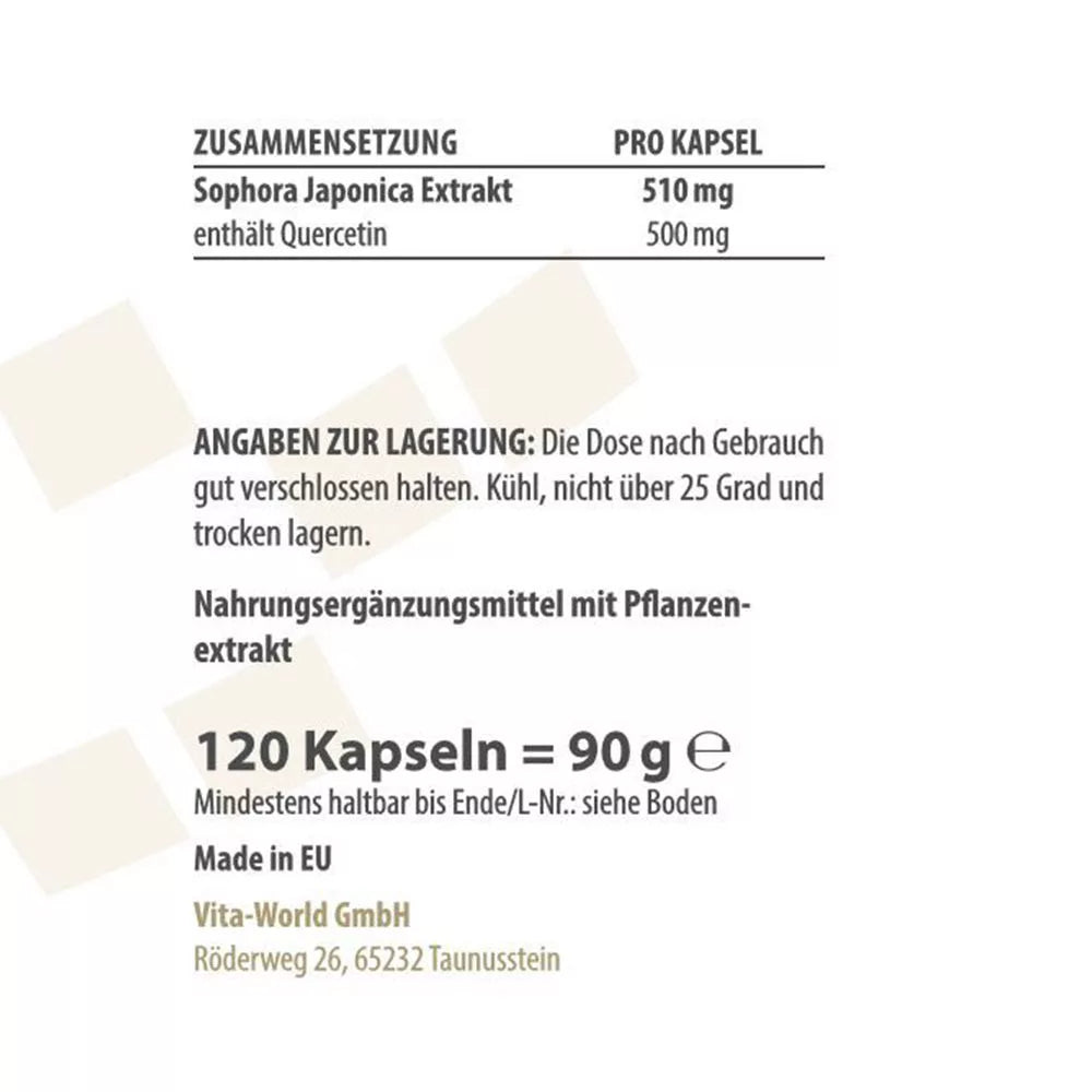 Vitaworld Quercetin 500 mg (120 Capsules)
