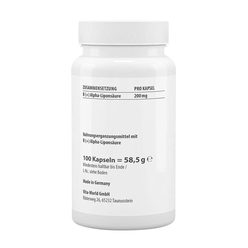 Vitaworld R (+) Alpha Lipoic Acid 200 mg (100 Capsules)